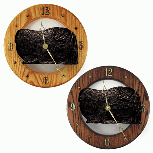 Pekingese Wall Clock-Black