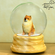 Pomeranian Snowglobe / Red Heart Glitterglobe