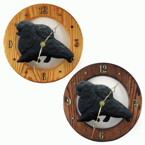 Pomeranian Wall Clock-Black