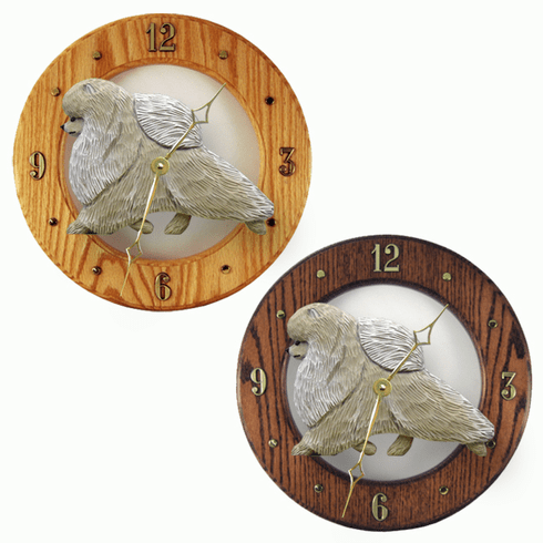 Pomeranian Wall Clock-Cream