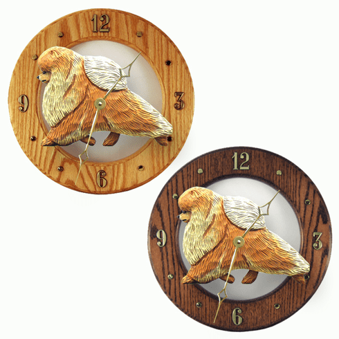 Pomeranian Wall Clock-Orange
