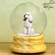 Poodle Snowglobe / Red Heart Glitterglobe