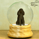 Poodle Snowglobe / Red Heart Glitterglobe
