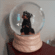 Rottweiler Snowglobe / Red Heart Glitterglobe
