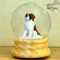 Saint Bernard Snowglobe / Red Heart Glitterglobe