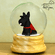 Scottish Terrier Snowglobe / Red Heart Glitterglobe
