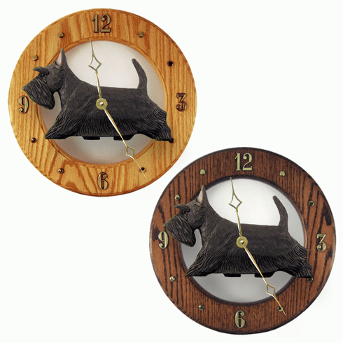Scottish Terrier Wall Clock- Brindle