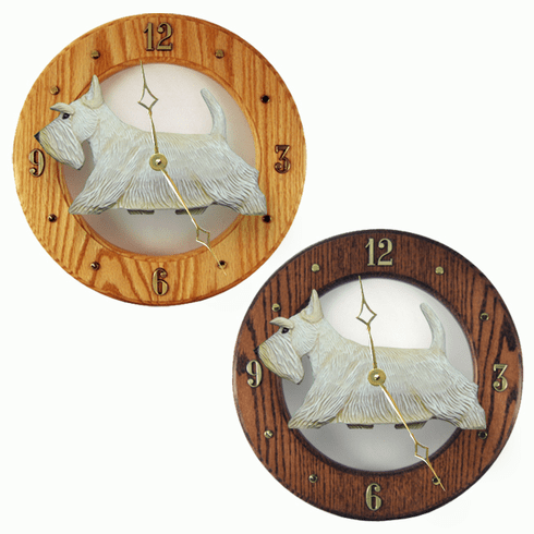 Scottish Terrier Wall Clock-Wheaten