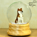 Shiba Inu Snowglobe / Red Heart Glitterglobe
