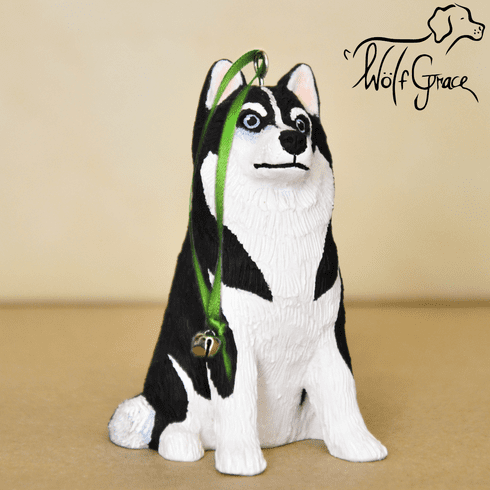 Siberian Husky 3-Dimenional Christmas Ornament