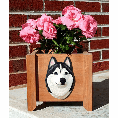 Siberian Husky Planter Box