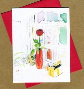 Unexpected Rose Note Card