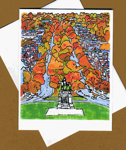 Monument Avenue, Richmond VA single note card
