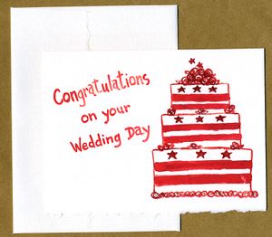 D.C. Flag Wedding Cake