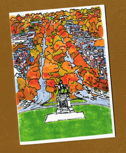 Monument Avenue, Richmond, VA in the Fall (box of 8 large note cards)