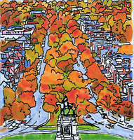 Monument Avenue, Richmond VA single note card Monument Avenue, Richmond VA single note card