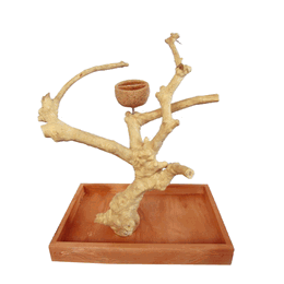Small Java Wood Table Top Play Stand