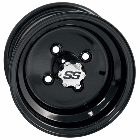 10"  Black Steel Wheel (Centered)