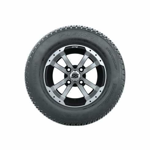 10"  GTW Storm Trooper Black and Machined Wheels 18"  Fusion Street Tires Set of 4