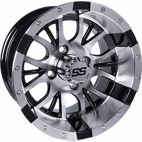 12"  GTW Diesel Black with Machined Accents Wheel