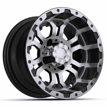 12"  GTW Omega Black with Machined Accents Wheel