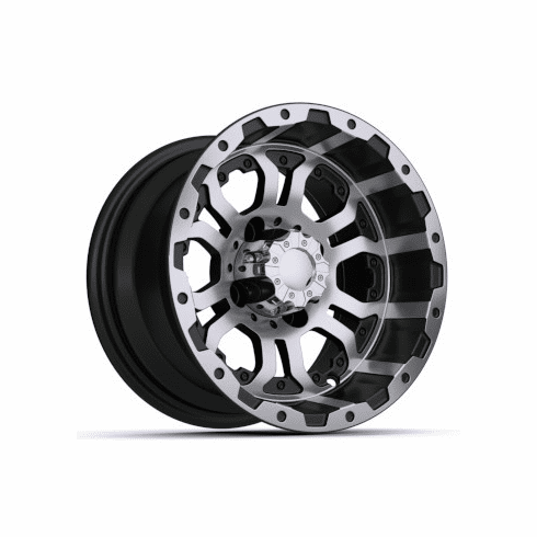 12"  GTW Omega Black with Machined Accents Wheel