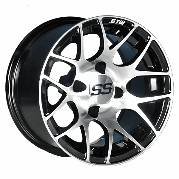 12"  GTW Pursuit Black with Machined Accents Wheel