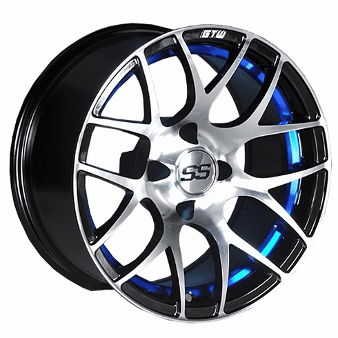 12"  GTW Pursuit Blue with Machined Accents Wheel