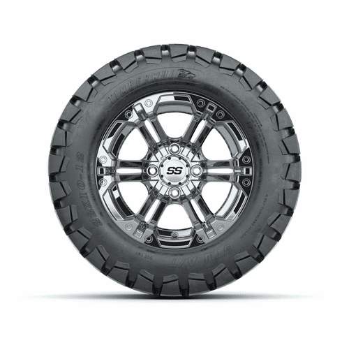 12"  GTW Specter Chrome Wheels with 22"  Timberwolf Mud Tires Set of 4