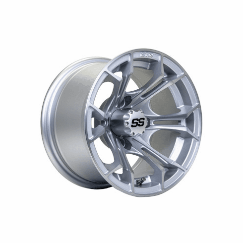 12" GTW Spyder Matte Silver with Machined Accents Wheel