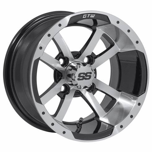 12"  GTW Storm Trooper Black with Machined Accents Wheel