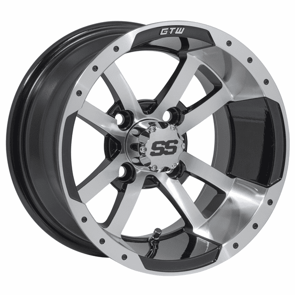12"  GTW Storm Trooper Black with Machined Accents Wheel