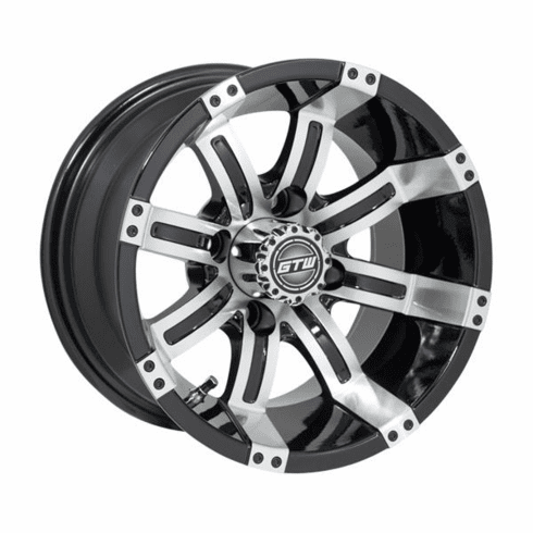 12" GTW Tempest Black with Machined Accents Wheel