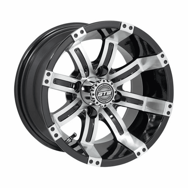 12"  GTW Tempest Black with Machined Accents Wheel