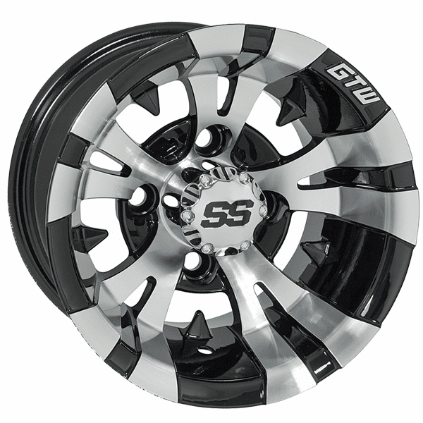 12"  GTW Vampire Black with Machined Accents Wheel
