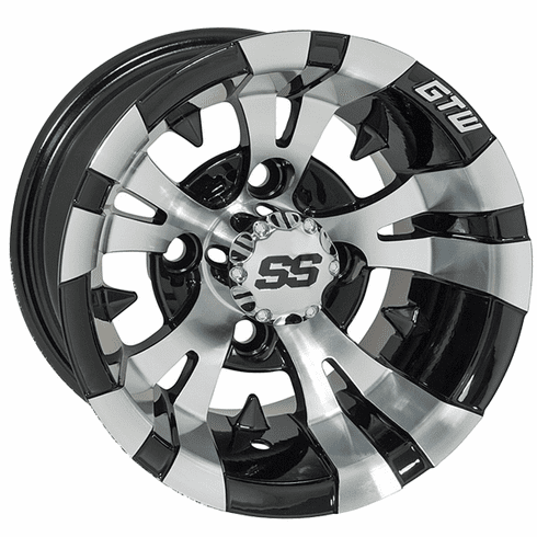 12" GTW Vampire Black with Machined Accents Wheel