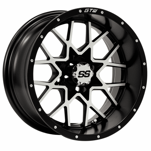 12"  GTW Vortex Matte Black & Machined Wheel