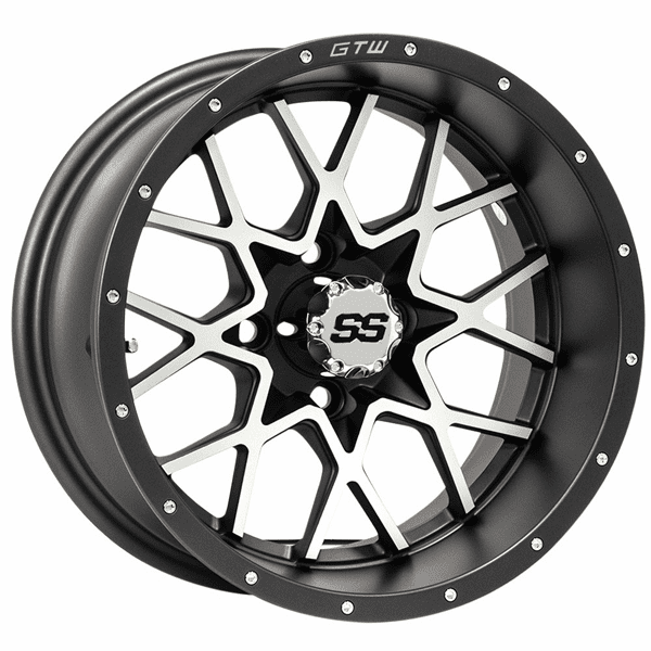 12"  GTW Vortex Matte Gray & Machined Wheel