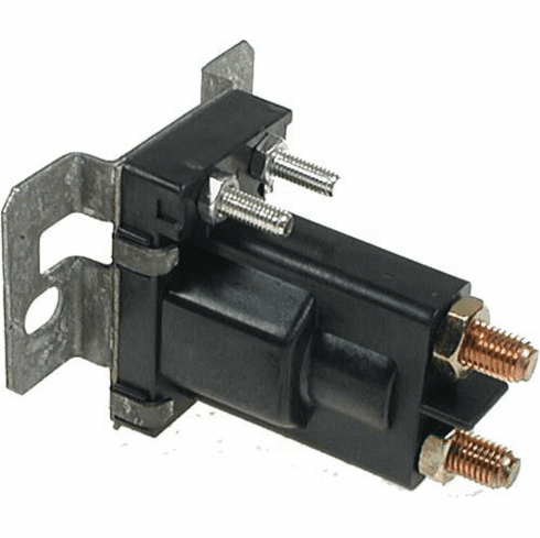 12-Volt 12V, 4 Terminal Solenoid With Silver Contacts. Tower Style. 100A Continuous, 400A Peak