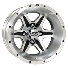 12x7 2+5 o/s SS106 Alloy 6 spk Machine Finish w/cap(12SS14)