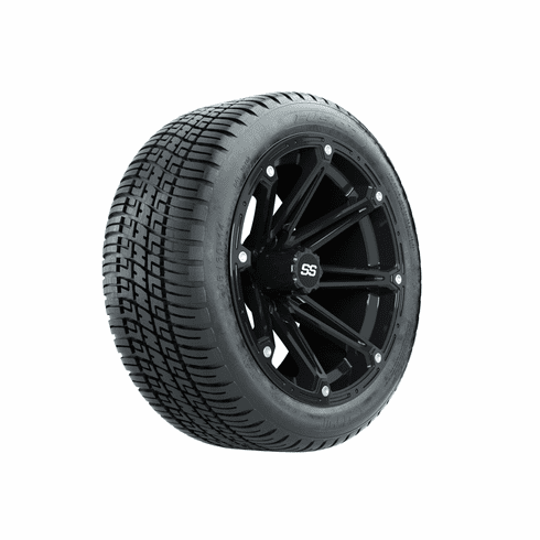 14"  GTW Element Matte Black Wheels with 19"  Fusion Street Tires Set of 4