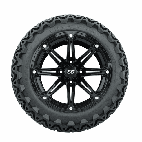14"  GTW Element Matte Black Wheels with 23"  Predator A/T Tires Set of 4