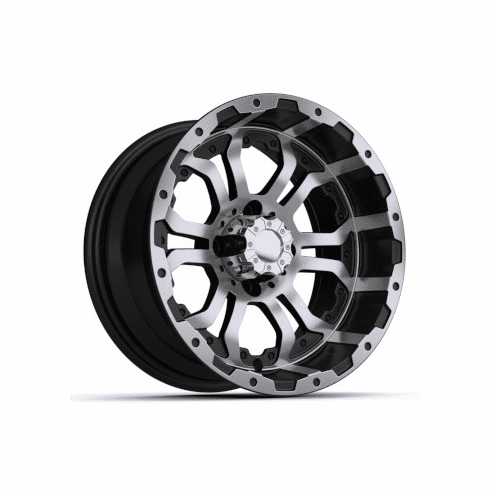 14"  GTW Omega Black with Machined Accents Wheel