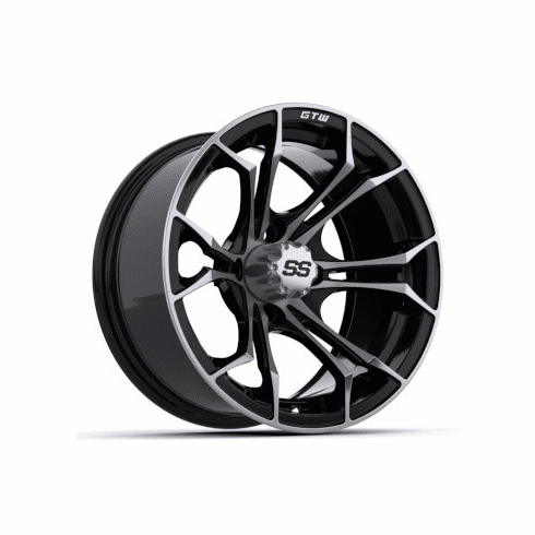 14"  GTW Spyder Black with Machined Accents Wheel