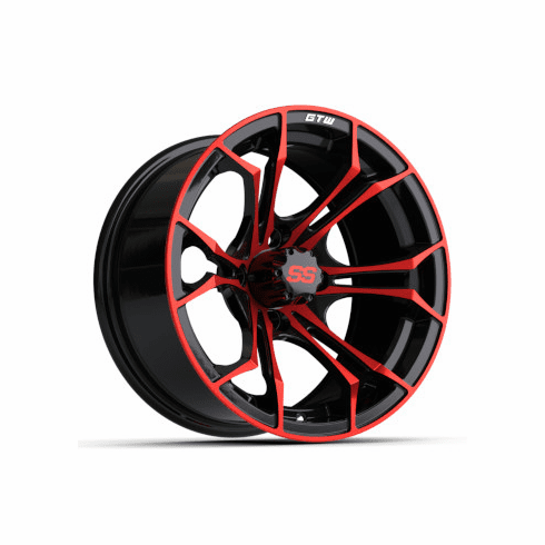 14"  GTW Spyder Black with Red Accents Wheel