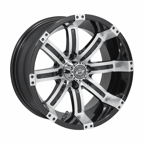 14"  GTW Tempest Black with Machined Accents Wheel (3:4 Offset)