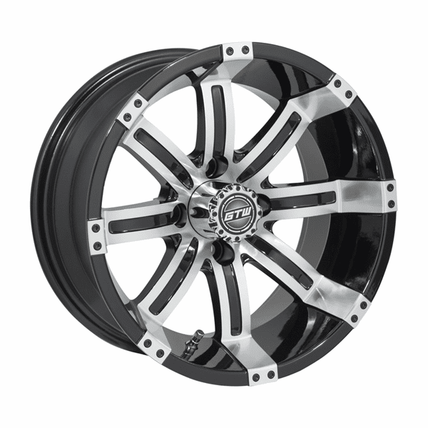 14"  GTW Tempest Black with Machined Accents Wheel (3:4 Offset)