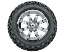 14"  GTW Tempest Chrome Wheels with 23"  Predator A/T Tires Set of 4