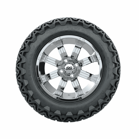 14"  GTW Tempest Chrome Wheels with 23"  Predator A/T Tires Set of 4