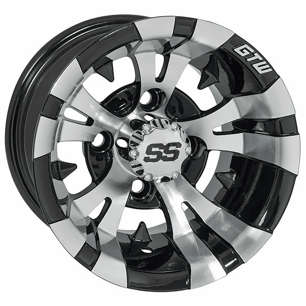 14"  GTW Vampire Black with Machined Accents Wheel